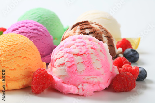 Assorted ice cream
