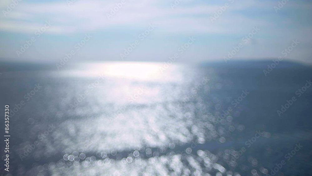 Sea water defocused in slow motion, blurry Sea water defocused in slow motion, blurry