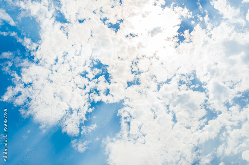 Fototapeta premium Blue sky and white cloud