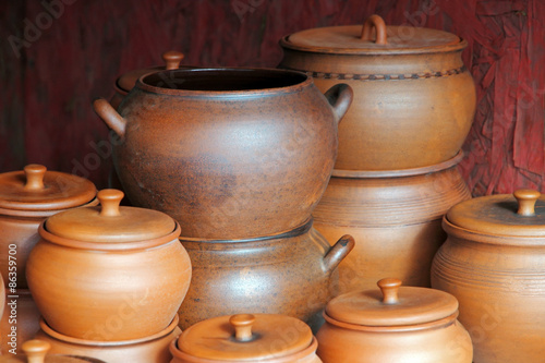 Lot of ceramics pots for sale.