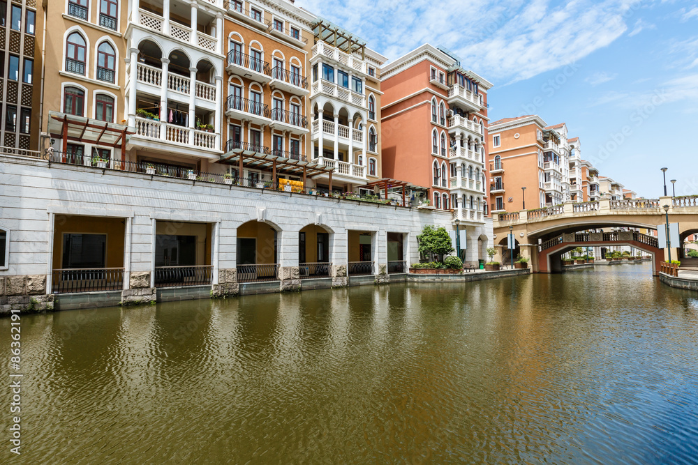 Obraz premium Suburban apartment buildings in hangzhou, China