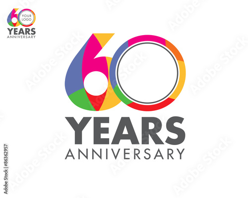 colorfull anniversary logo 60