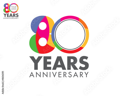 colorfull anniversary logo 80