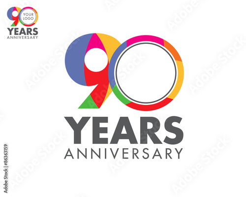 colorfull anniversary logo 90