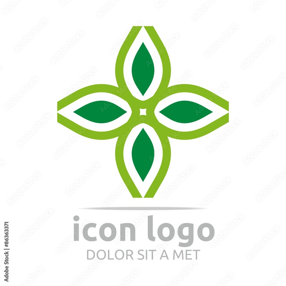 Logo Icon Leaves Green Design Symbol Abstract Logo Icon Leaves Green Design Symbol Abstract