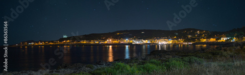 Panorama notturno della litoranea di Santa Caterina (Nardò, LE) photo