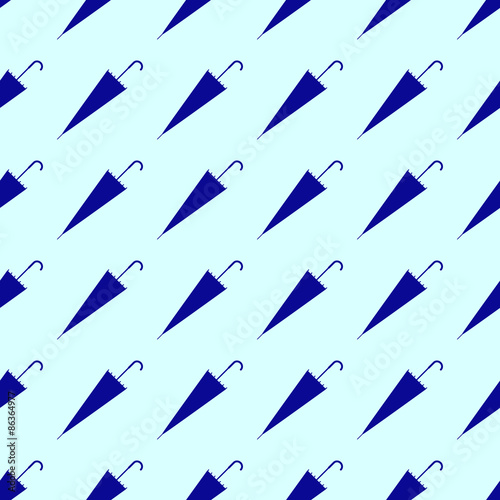 Pattern with navy umbrellas