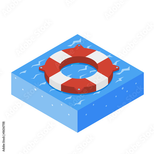 lifebouy icon isometric