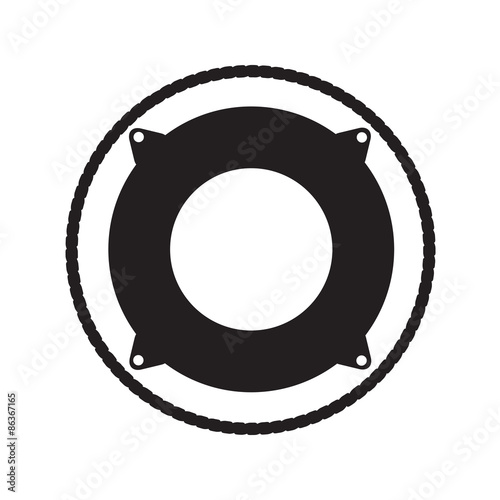 lifebouy icon silhouette