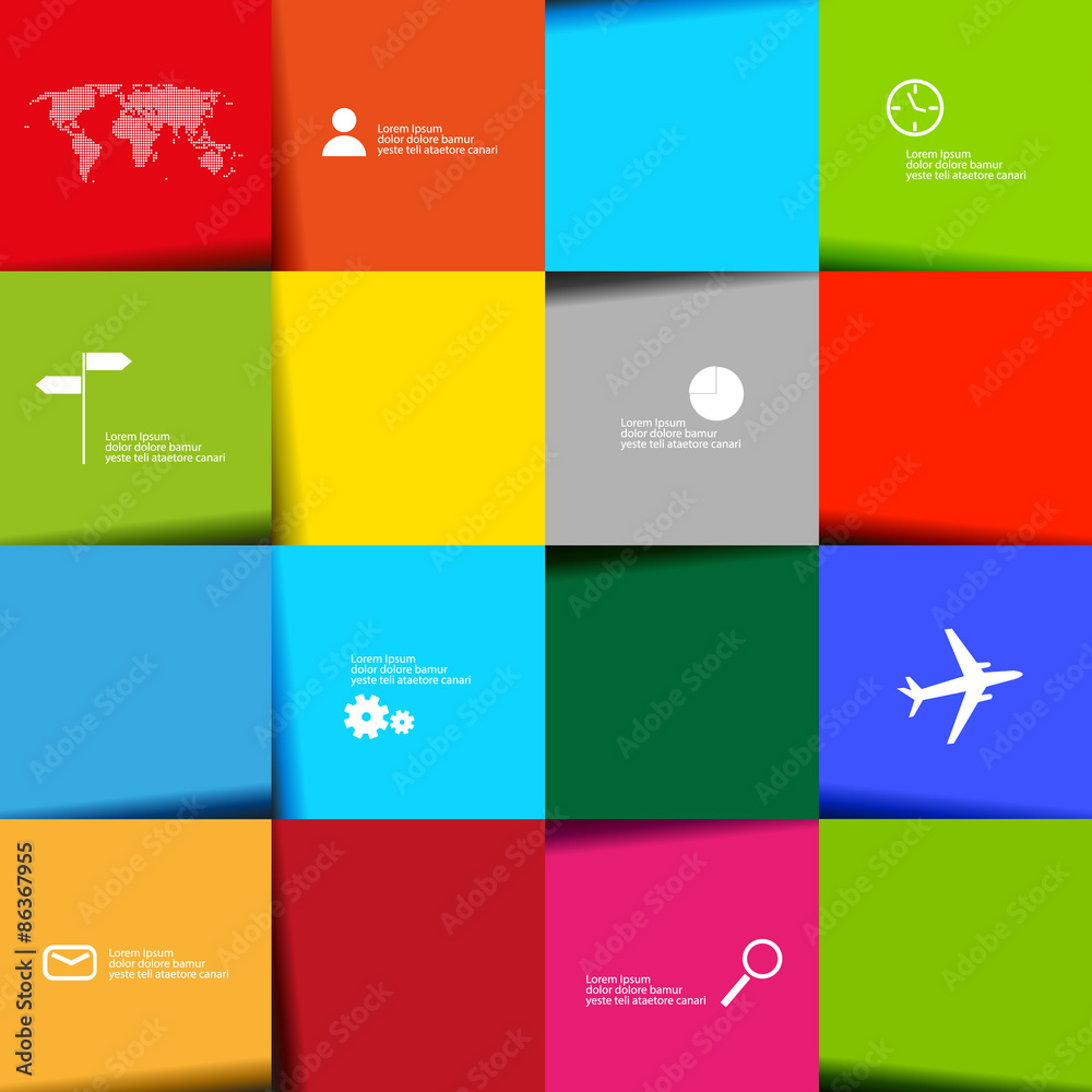 color infographic navigation panel - vector graphic Stock Vector ...