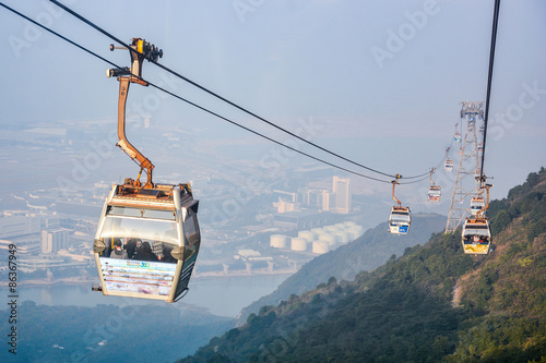 Ngong Ping cable car, Lantau, Hong Kong photo
