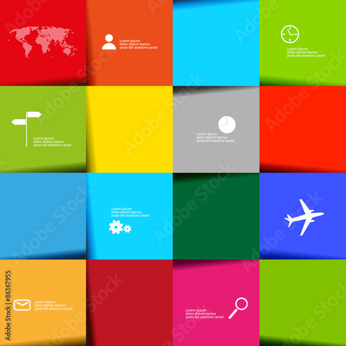 color infographic navigation panel - vector graphic