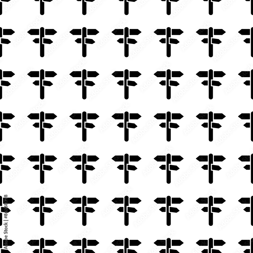 Road sign seamless pattern. Vector
