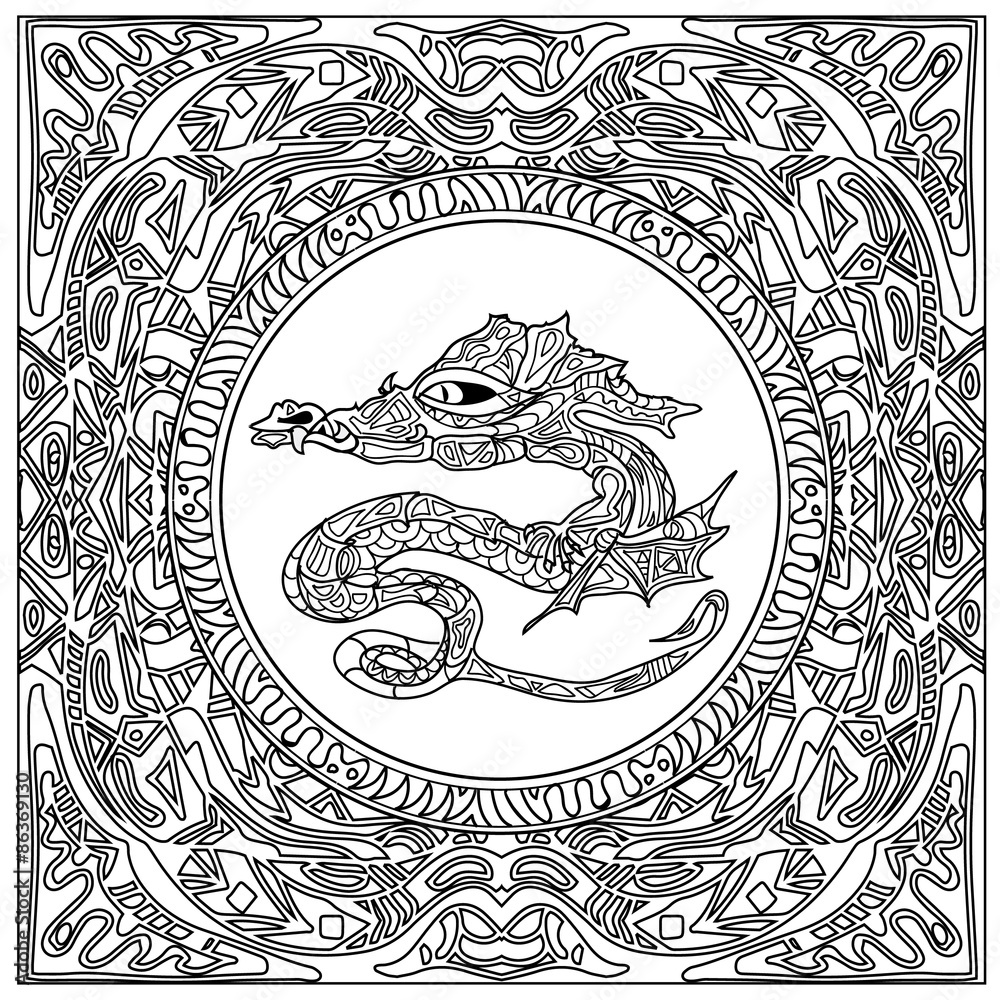 dragon coloring zentangle dragon coloring zentangle