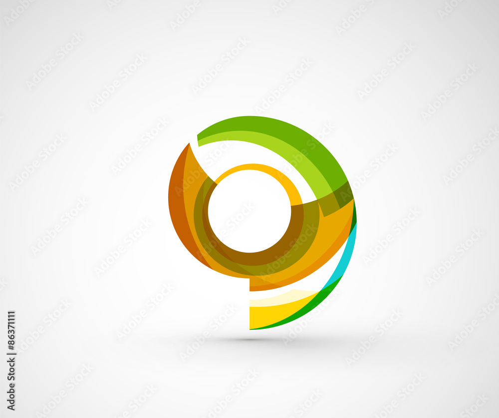 Abstract geometric company logo ring, circle Abstract geometric company logo ring, circle