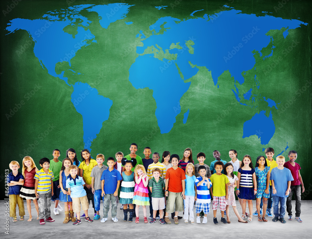 Naklejka premium Global Globalization World Map Environmental Concservation Conce