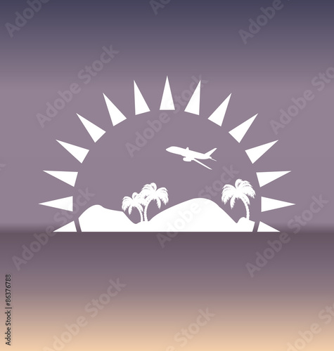 Design template with summer holiday background