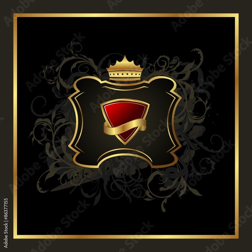 golden vintage with heraldic elements