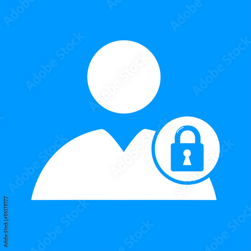 User icon, lock icon