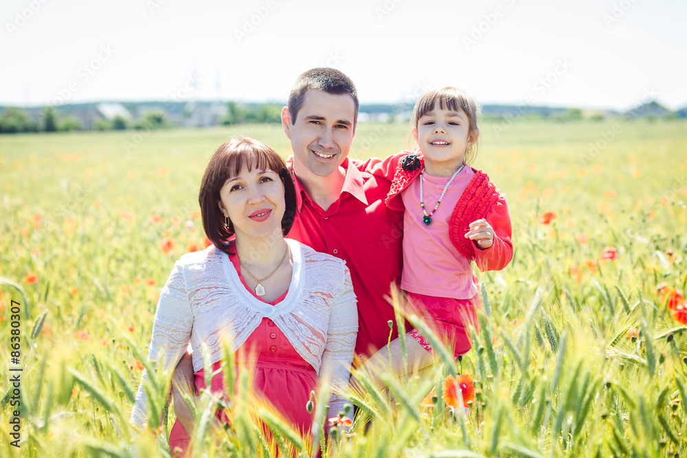 Fototapeta premium father and little daughter