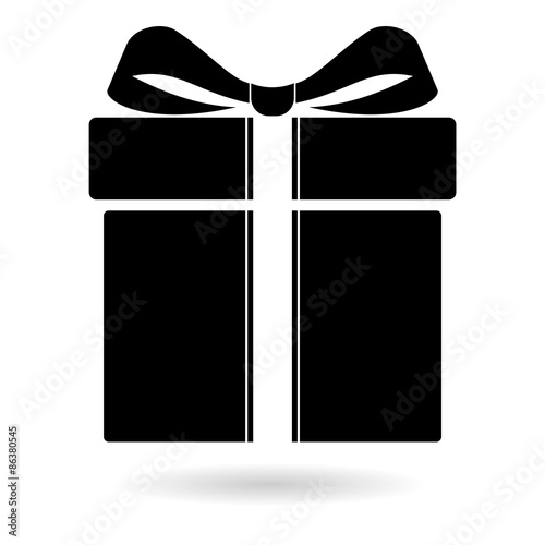 Black Gift Icon