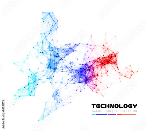 Abstract network connection background