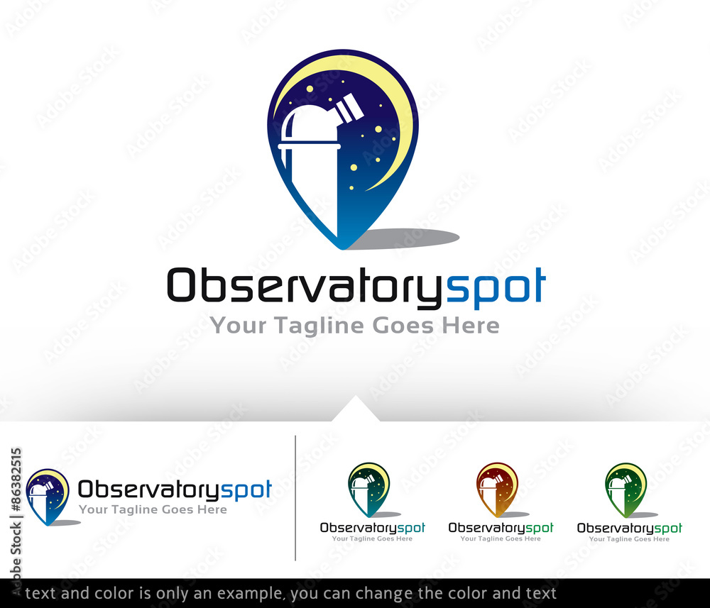 Fototapeta premium Observatory Spot Point Logo Design Template - vector