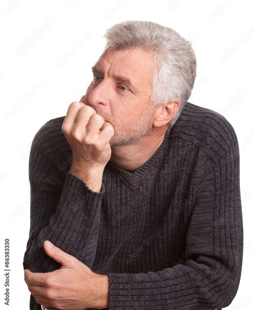 older man thinking older man thinking
