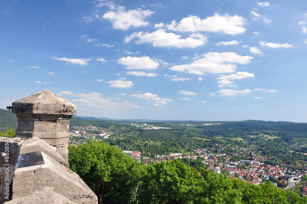 Fototapeta premium Blick vom Bismarckturm auf Suhl
