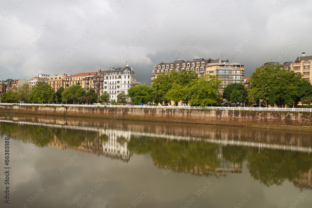 Fototapeta premium River in San Sebastian or Donostia.