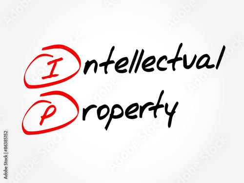 IP - Intellectual Property, acronym business concept