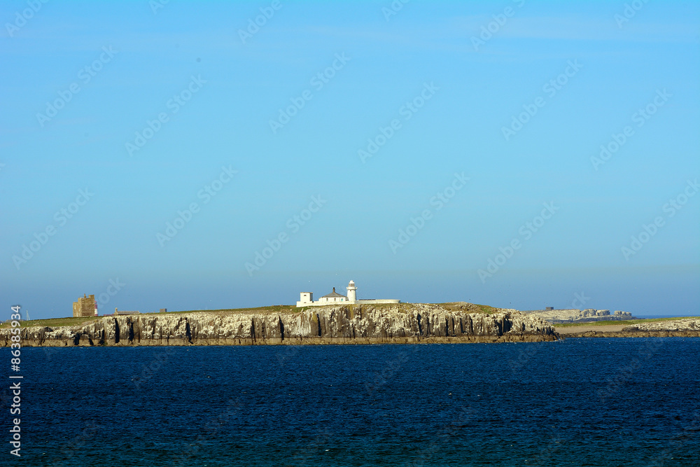 Naklejka premium Lighthouse, Farne Island, England