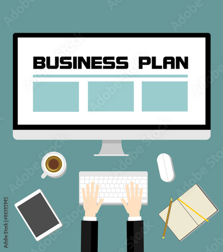 Business plan strategy flat design vector eps 10