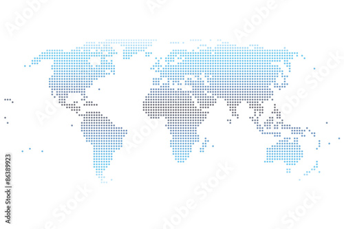 dots world map illustration