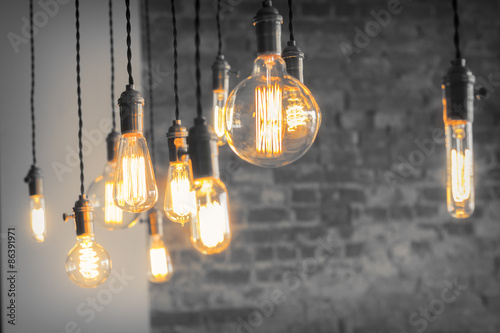 Tablou canvas Edison Lightbulbs