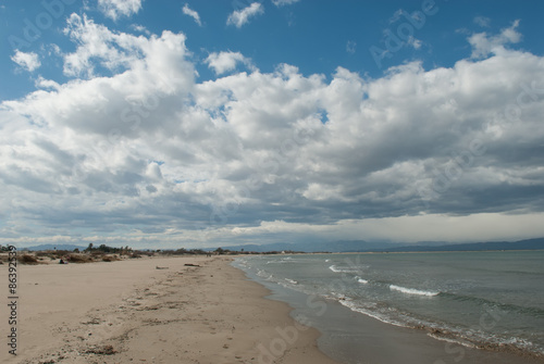 Delta Ebro Beach shore