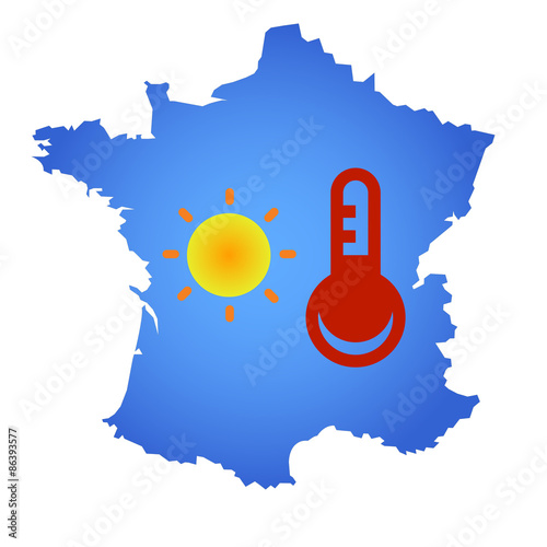 carte de france chaleur