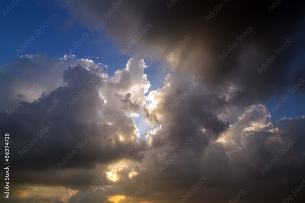 Obraz premium cloud sunset sky background