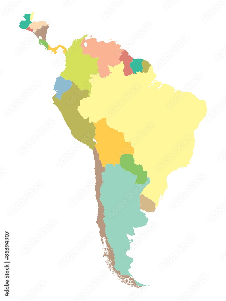 political map South America