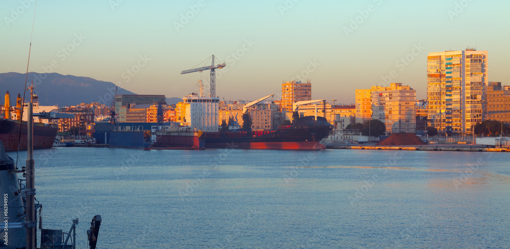   Industrial port of Malaga