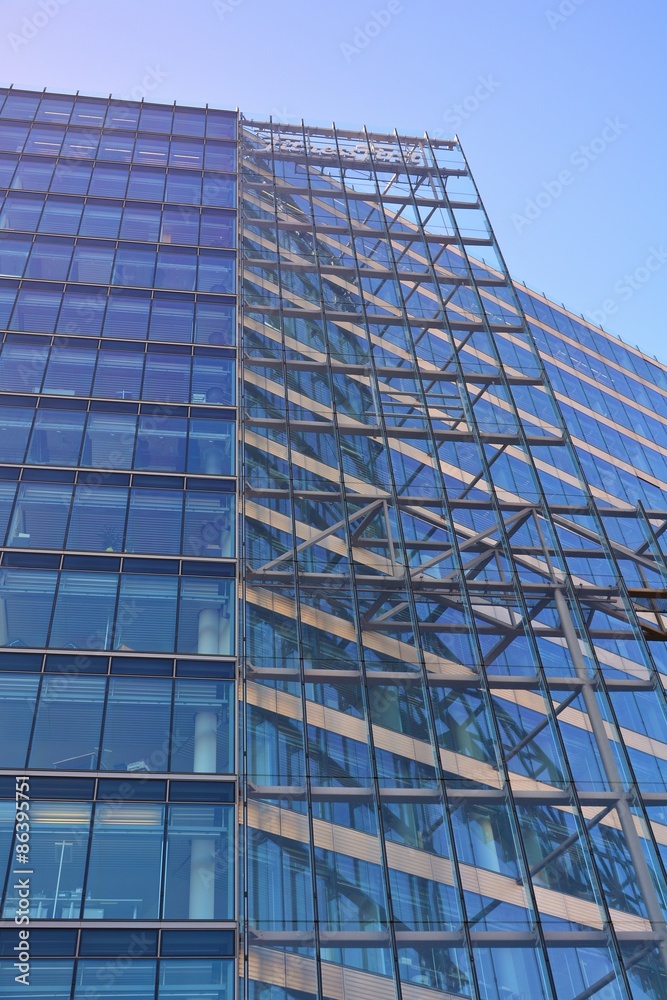 Glass facade of modern office building Glass facade of modern office building