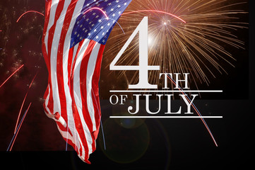 Celebrating the Fourth Of July. Independence day July 4th.