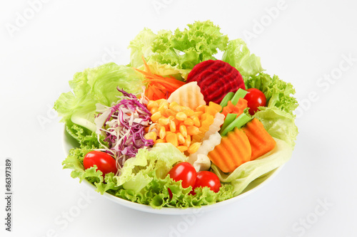 Salad isolated on white Background