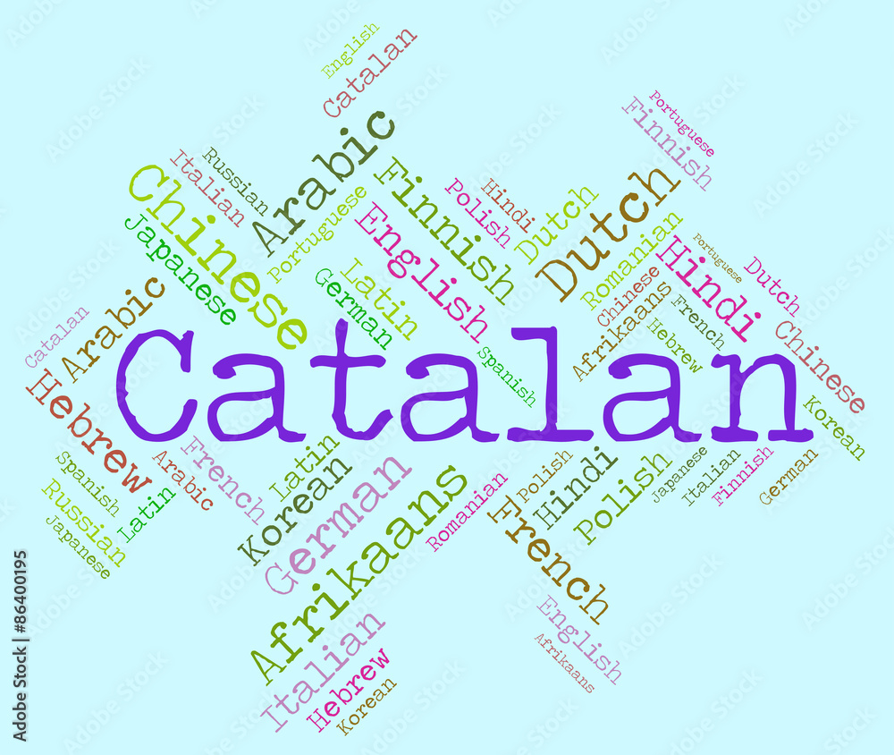 Catalan Language Means Text Catalonia And International Stock