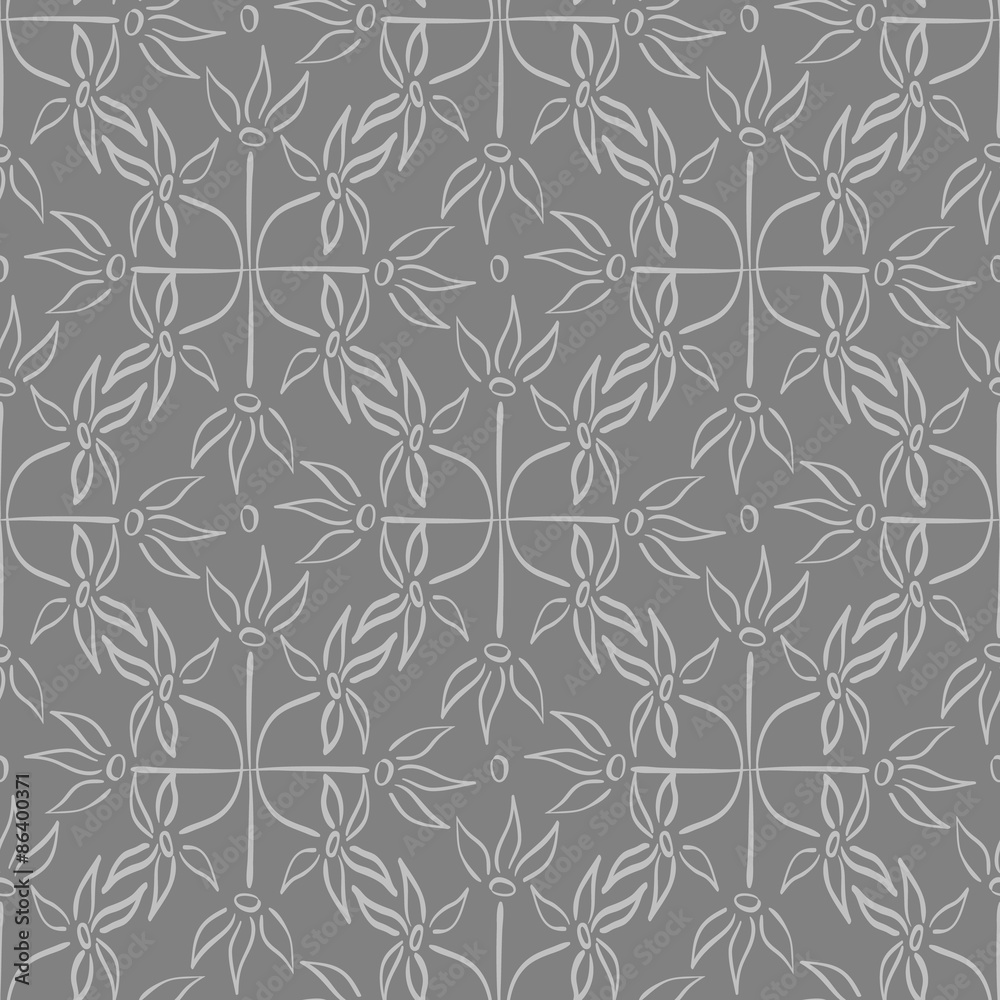 Natural abstract seamless pattern. Simple vector illustration with elements of flowers. Natural abstract seamless pattern. Simple vector illustration with elements of flowers.