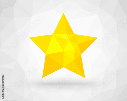 Yellow star in polygon style