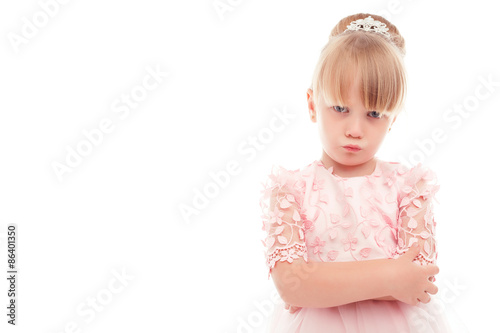 Little girl showing offence