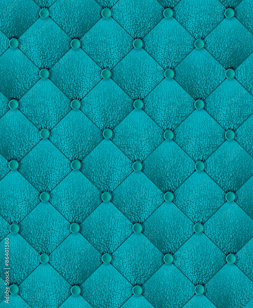 Fototapeta premium Leather background in turquoise.Stylish upholstery.