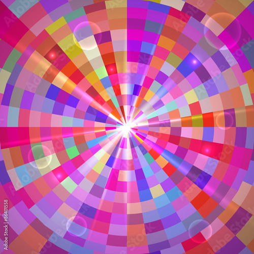 Abstract Colorful Tunnel. Vector