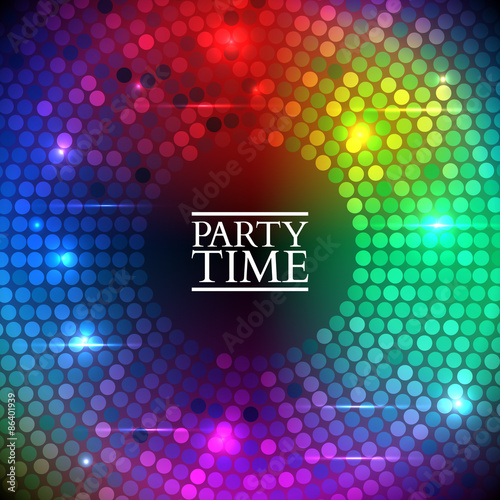 Colorful disco lights. Vector